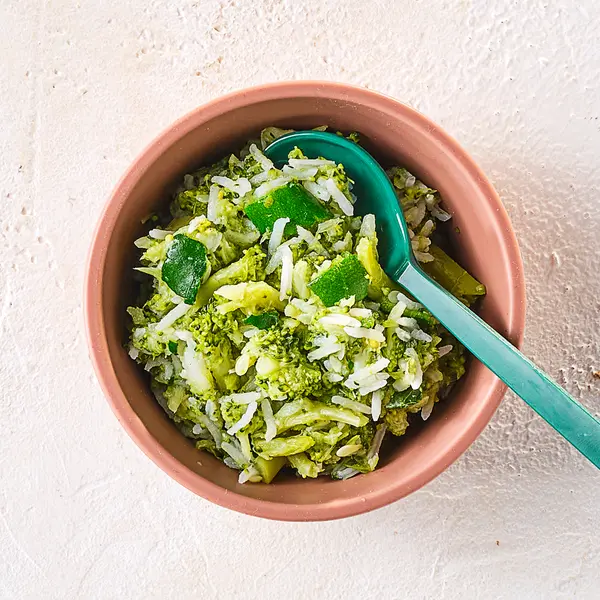 Purée de brocoli, courgette et riz