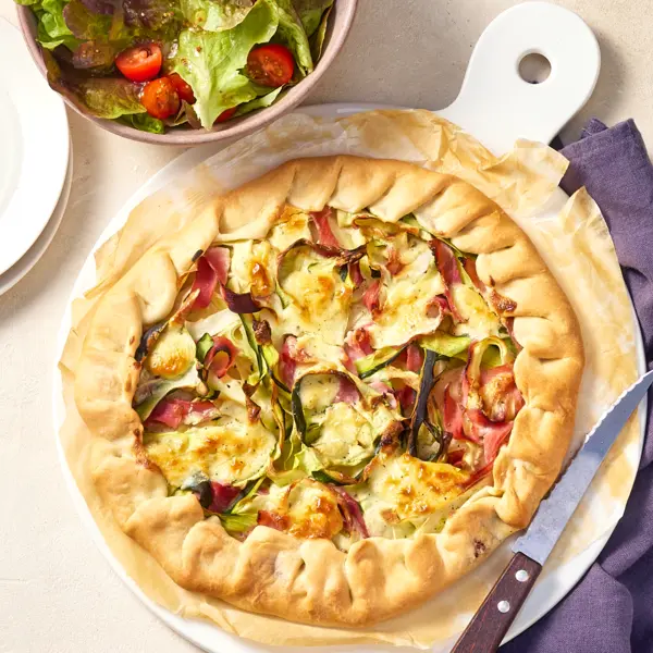 Tarte Boursin jambon & courgette