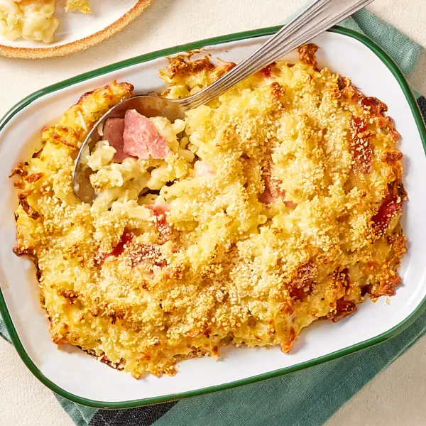 Gratin de coquillettes au jambon