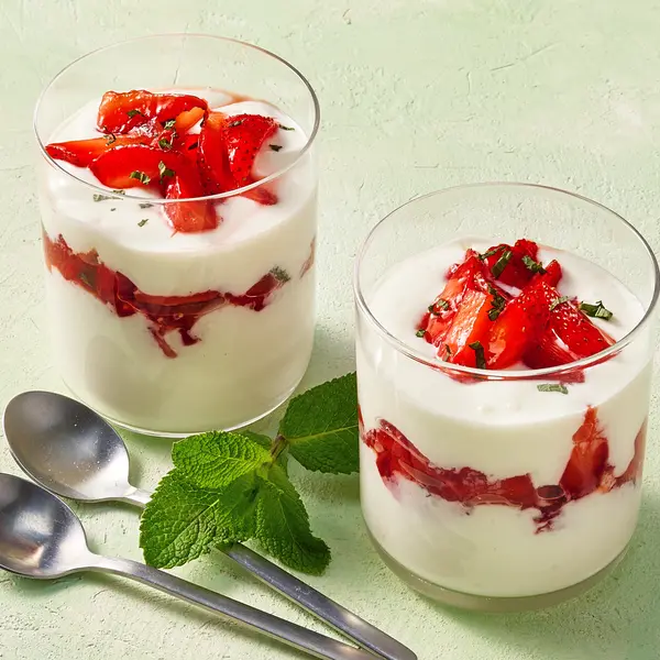 Fromage blanc aux fraises