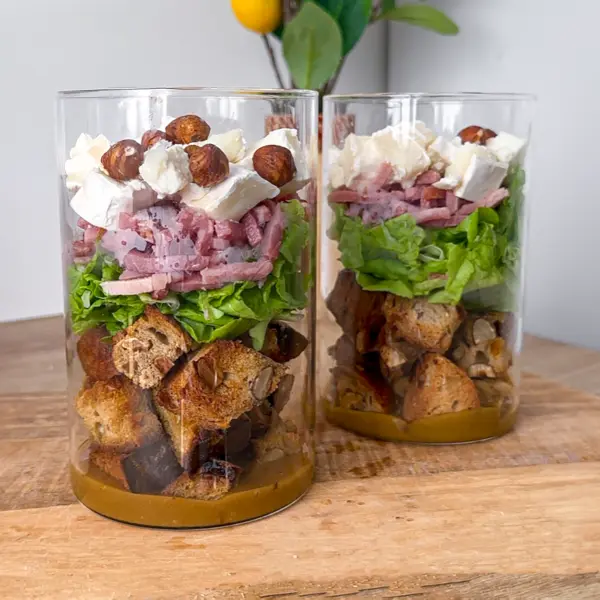 Salad jar chèvre-miel