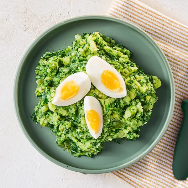 Épinards avec œuf dur