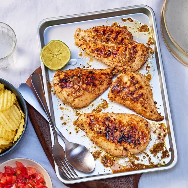 Poulet grillé, moutarde & citron