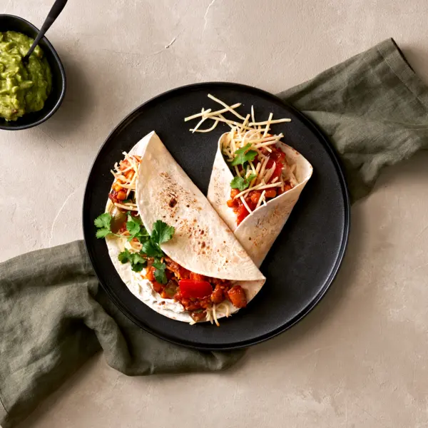 Wraps mexicains au poulet et au fromage