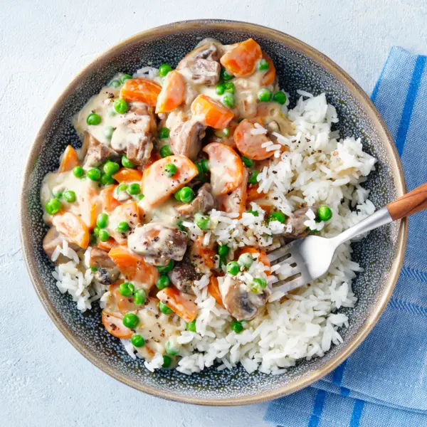 Fricassée végétarien & riz