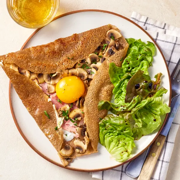 Galette complète aux champignons