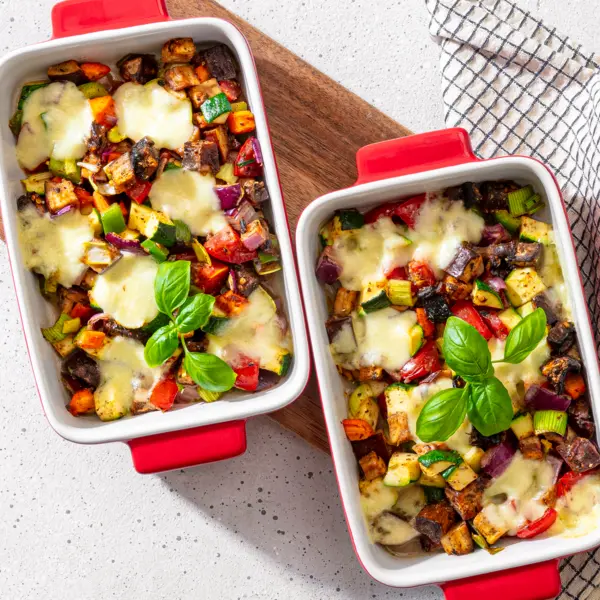 Gratin de légumes à la mozzarella
