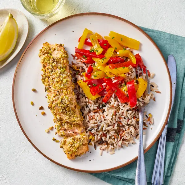 Saumon en croûte de pistache