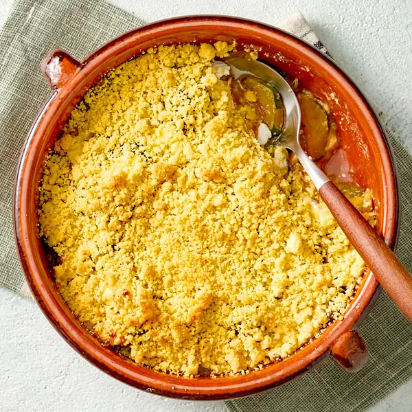 Crumble de courgettes au chèvre frais